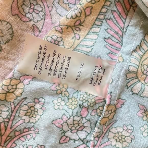 Soft Surroundings Paisley And Print Cotton Blouse - Picture 7 of 7